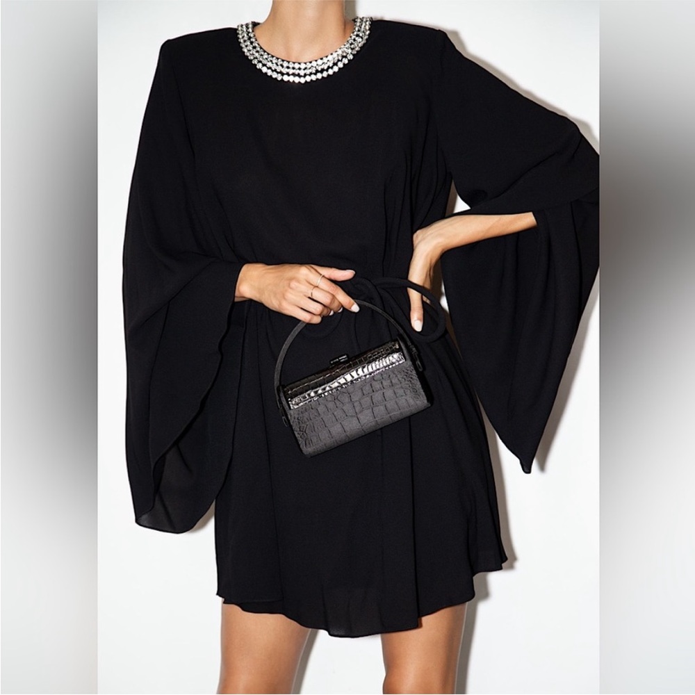 Like new STELLA MCCARTNEY Crystal-Embellished Belted Crepe Mini Dress $2,665 36